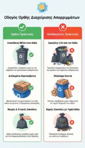 Bασικοί κανόνες διαχείρισης των απορριμμάτων